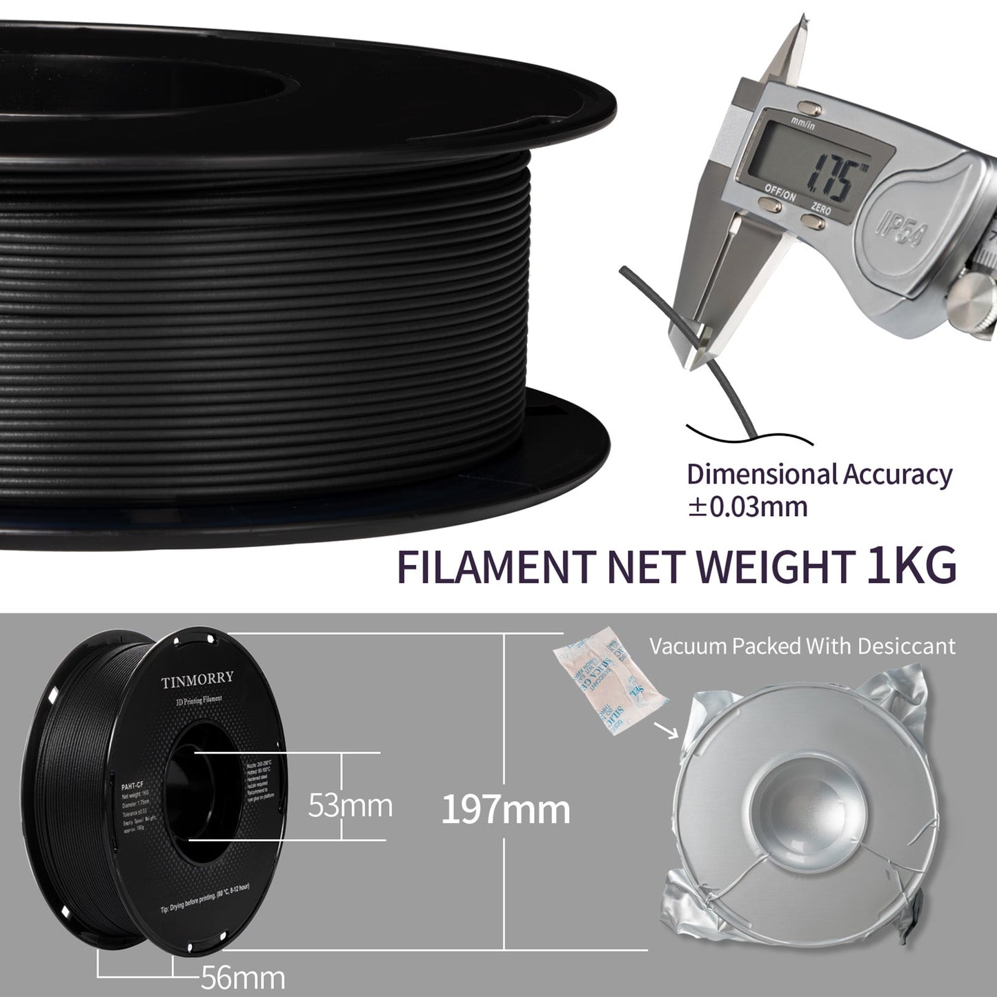 TINMORRY PAHT-CF Filament 1.75mm 1Kg