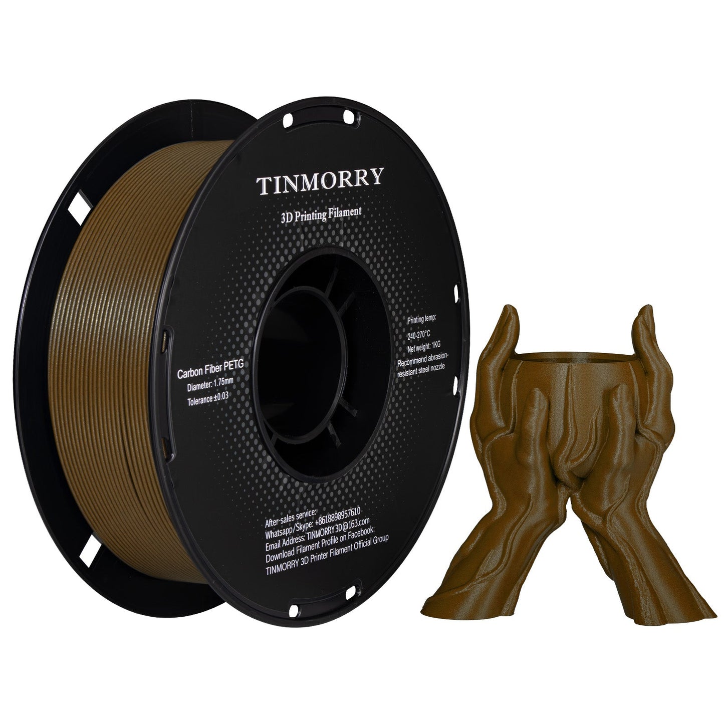 TINMORRY PETG-CF Filament 1.75mm 1Kg