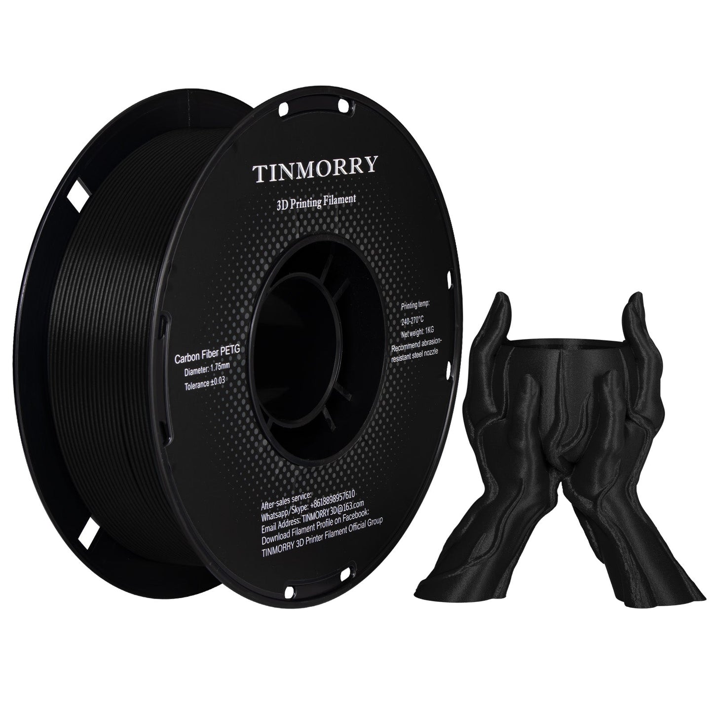 TINMORRY PETG-CF Filament 1.75mm 1Kg