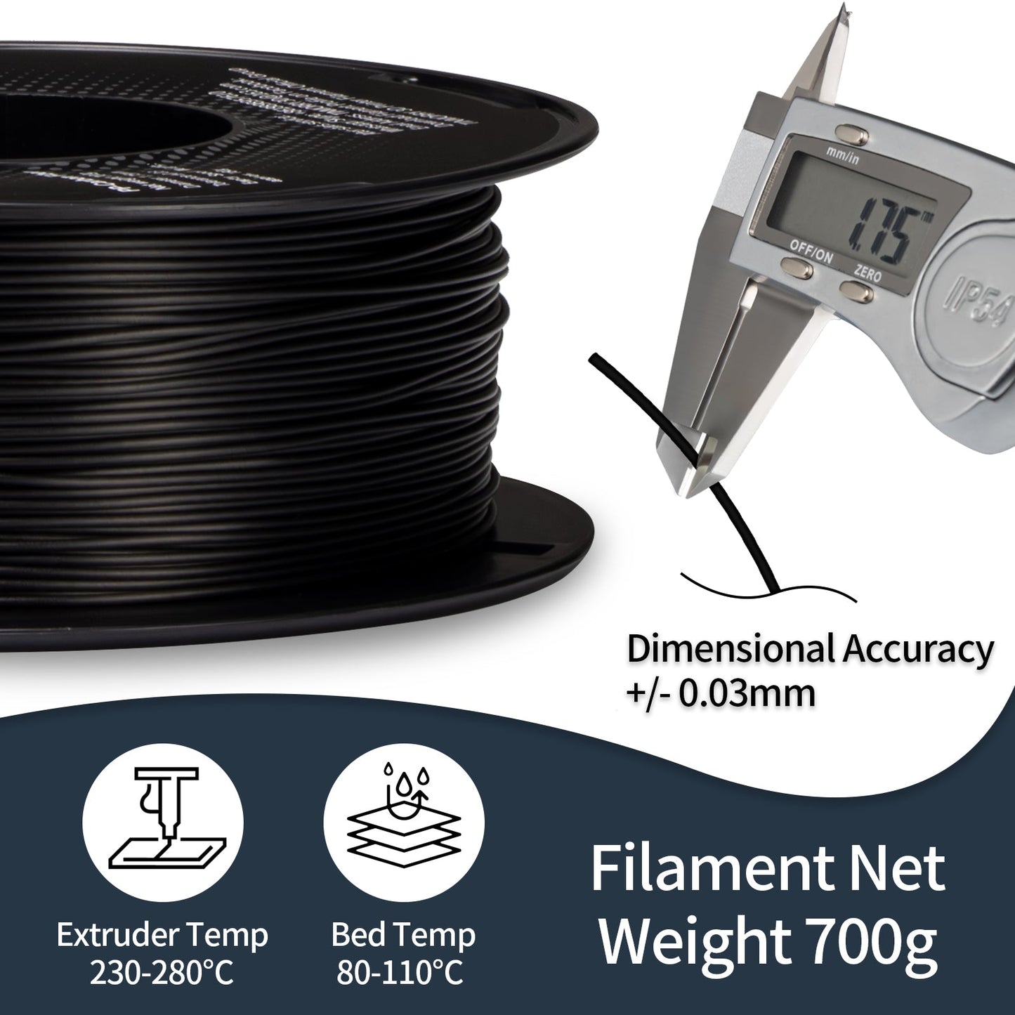 TINMORRY PP-CF Filament 1.75mm 1Kg
