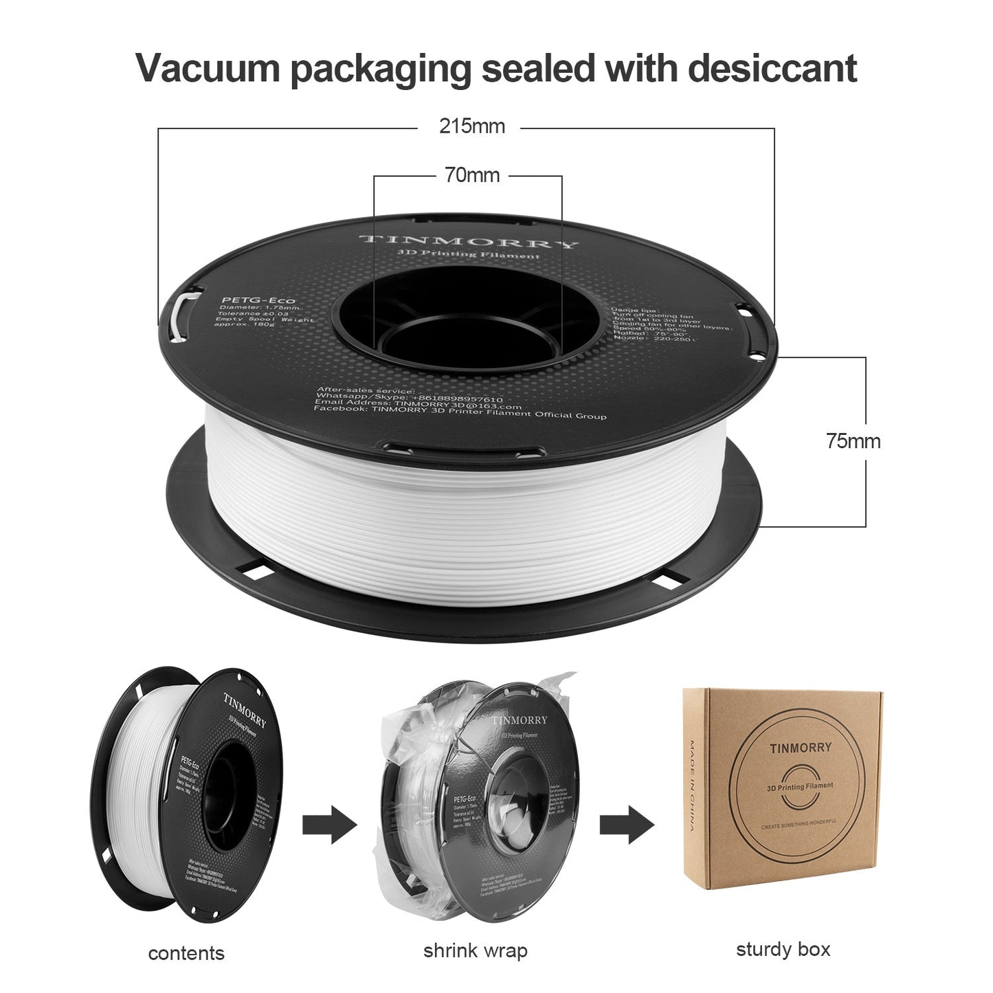 TINMORRY PETG-ECO Filament 2.85mm 1Kg