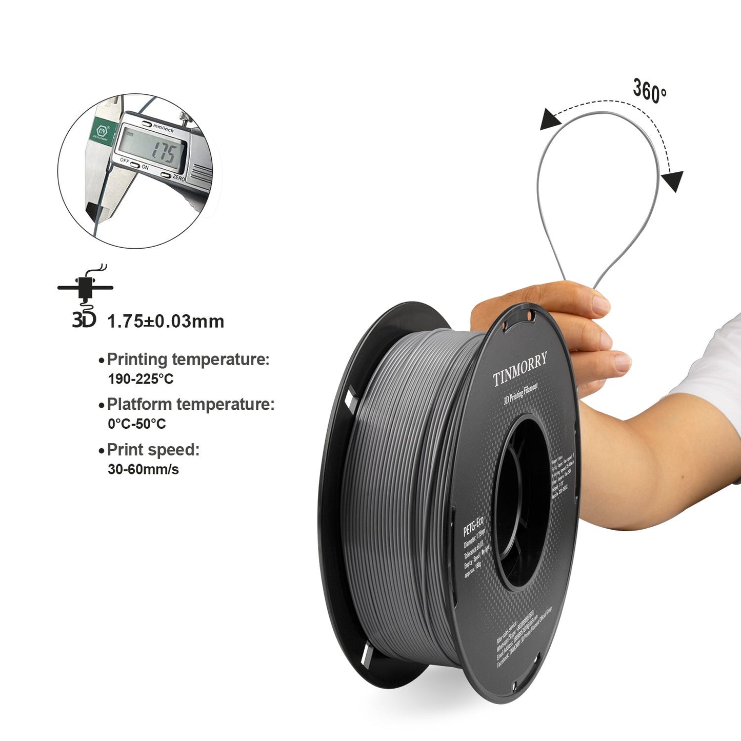 TINMORRY PETG-ECO Filament 2.85mm 1Kg