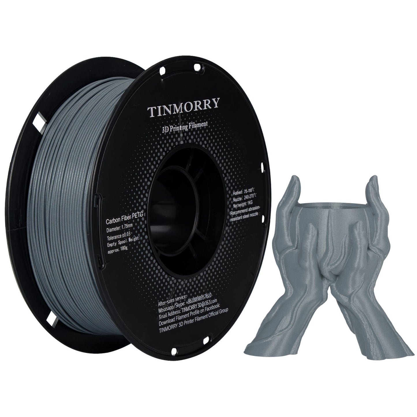 TINMORRY PETG-CF Filament 1.75mm 1Kg
