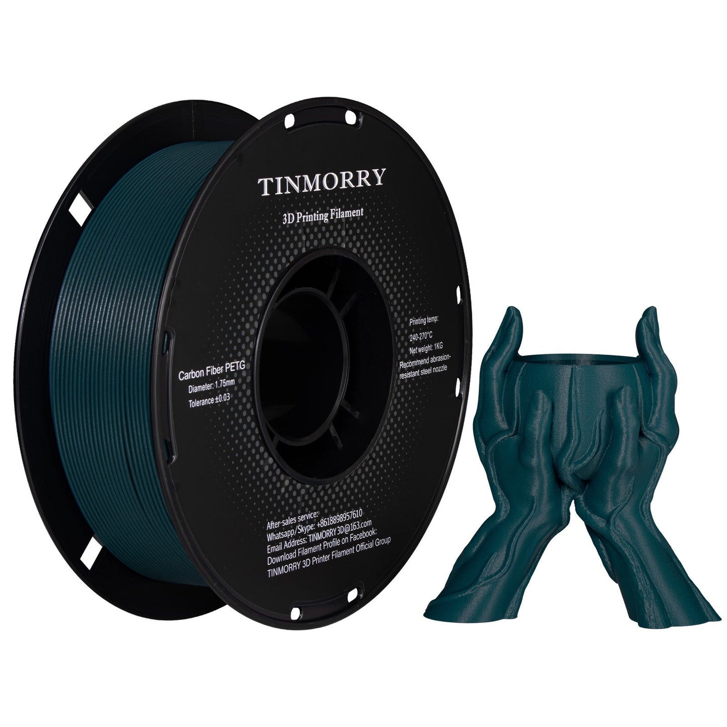 TINMORRY PETG-CF Filament 1.75mm 1Kg