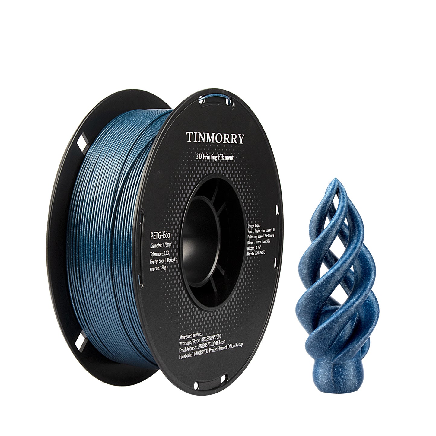 TINMORRY PETG Sparkly Filament 1.75mm 1Kg