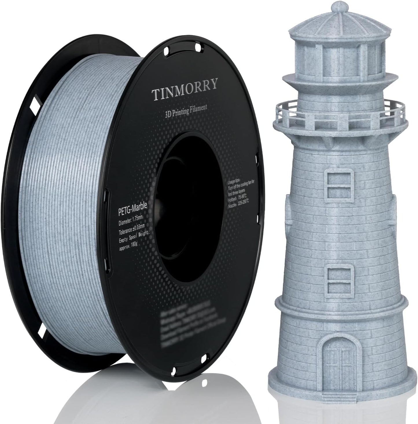 TINMORRY PETG Marble Filament 1.75mm 1Kg