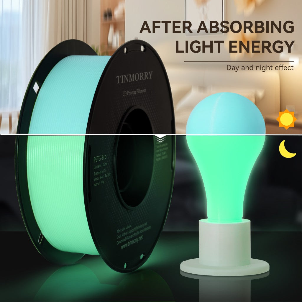 TINMORRY PETG Glow Filament 1.75mm 1Kg