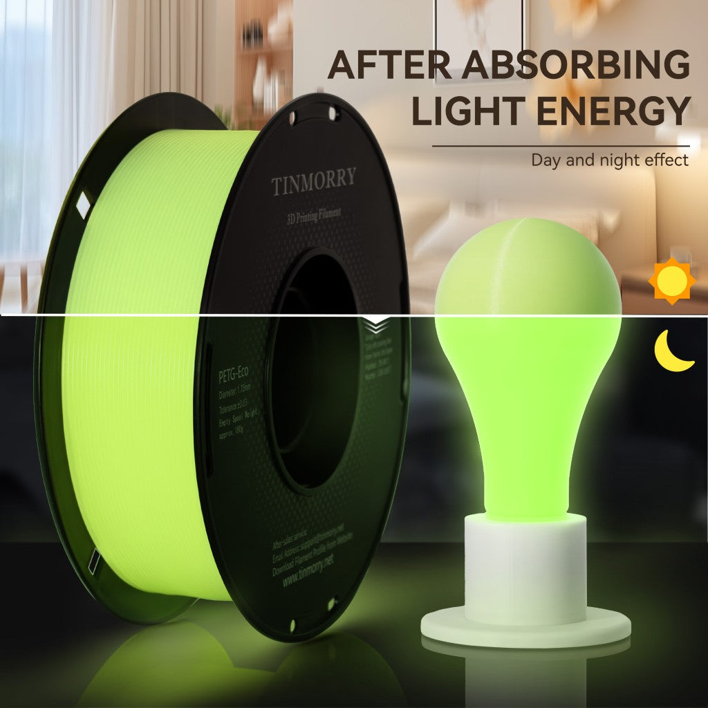 TINMORRY PETG Glow Filament 1.75mm 1Kg