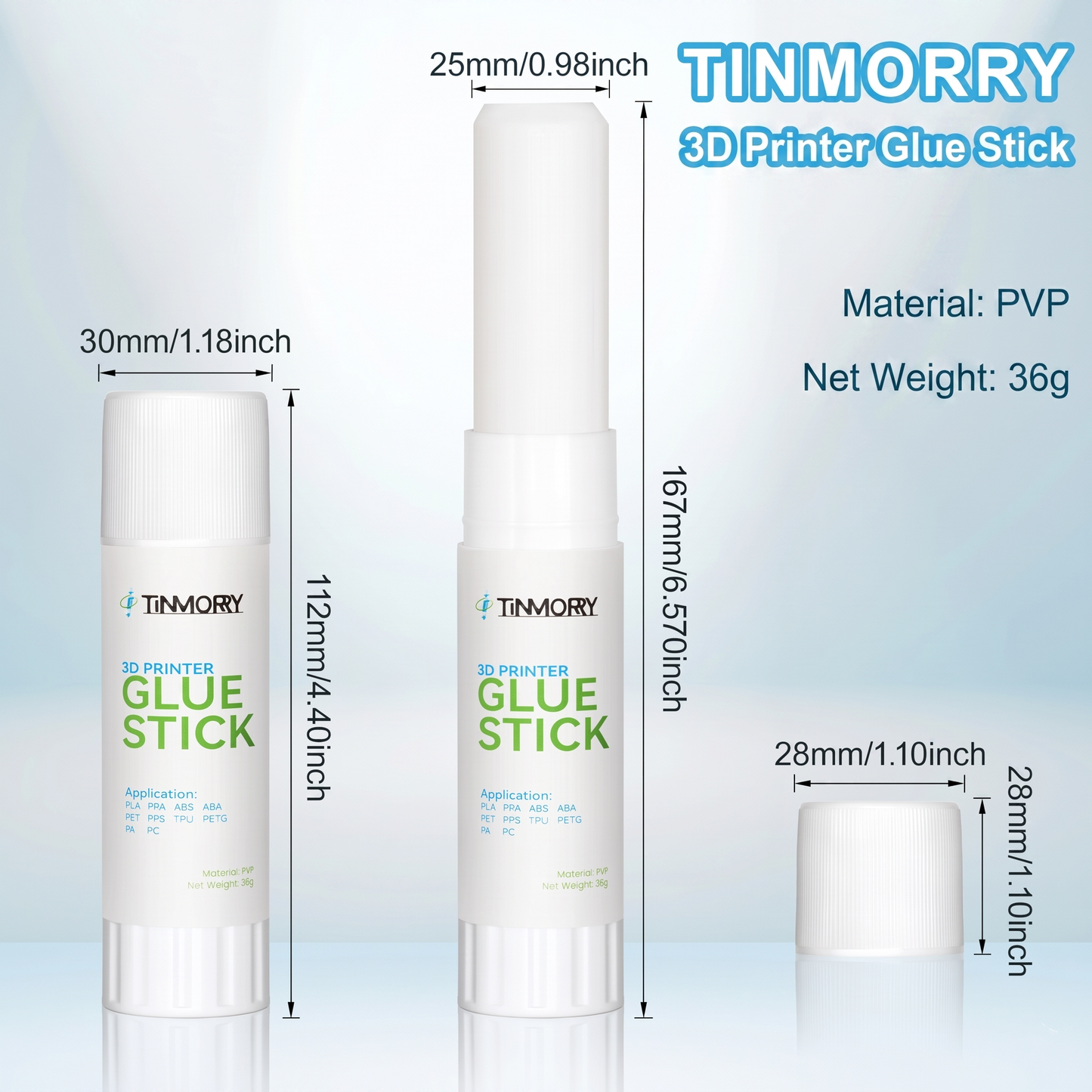 TINMORRY Glue Stick 2PCS