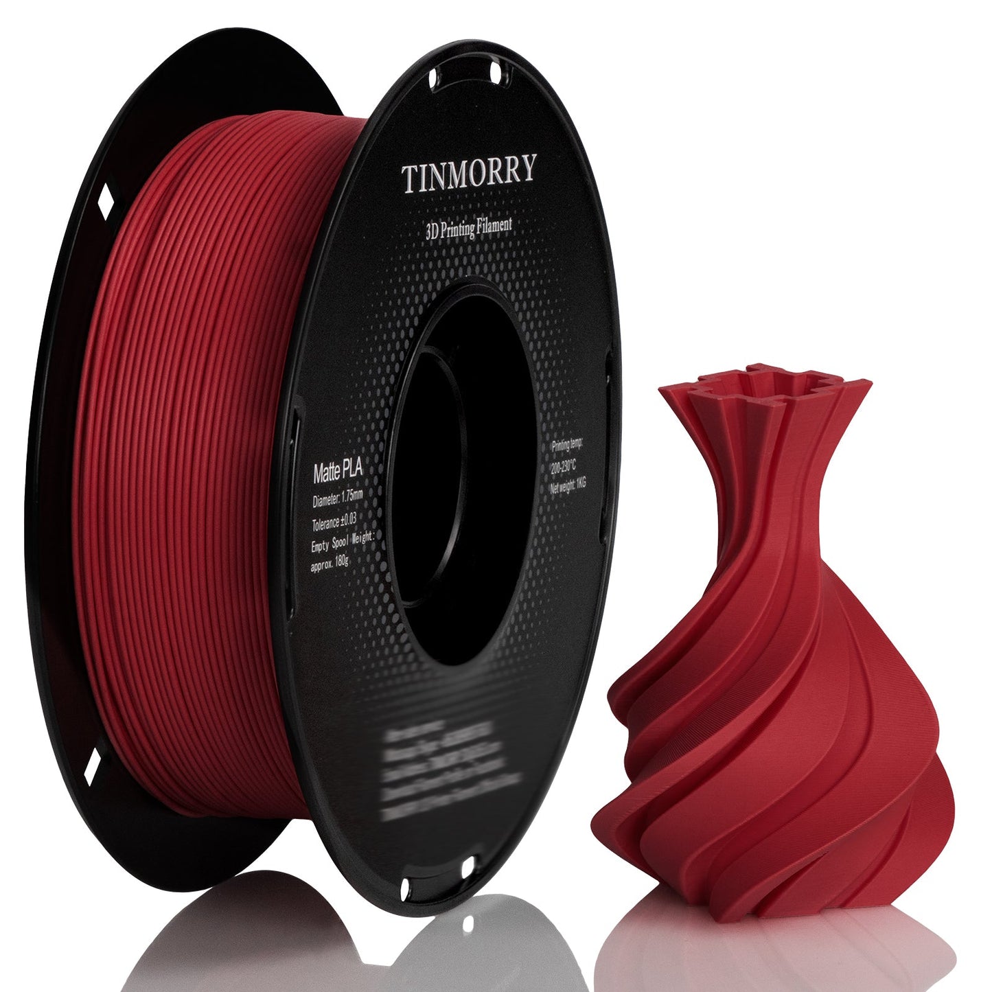 TINMORRY PLA Matte Filament 1.75mm 1Kg