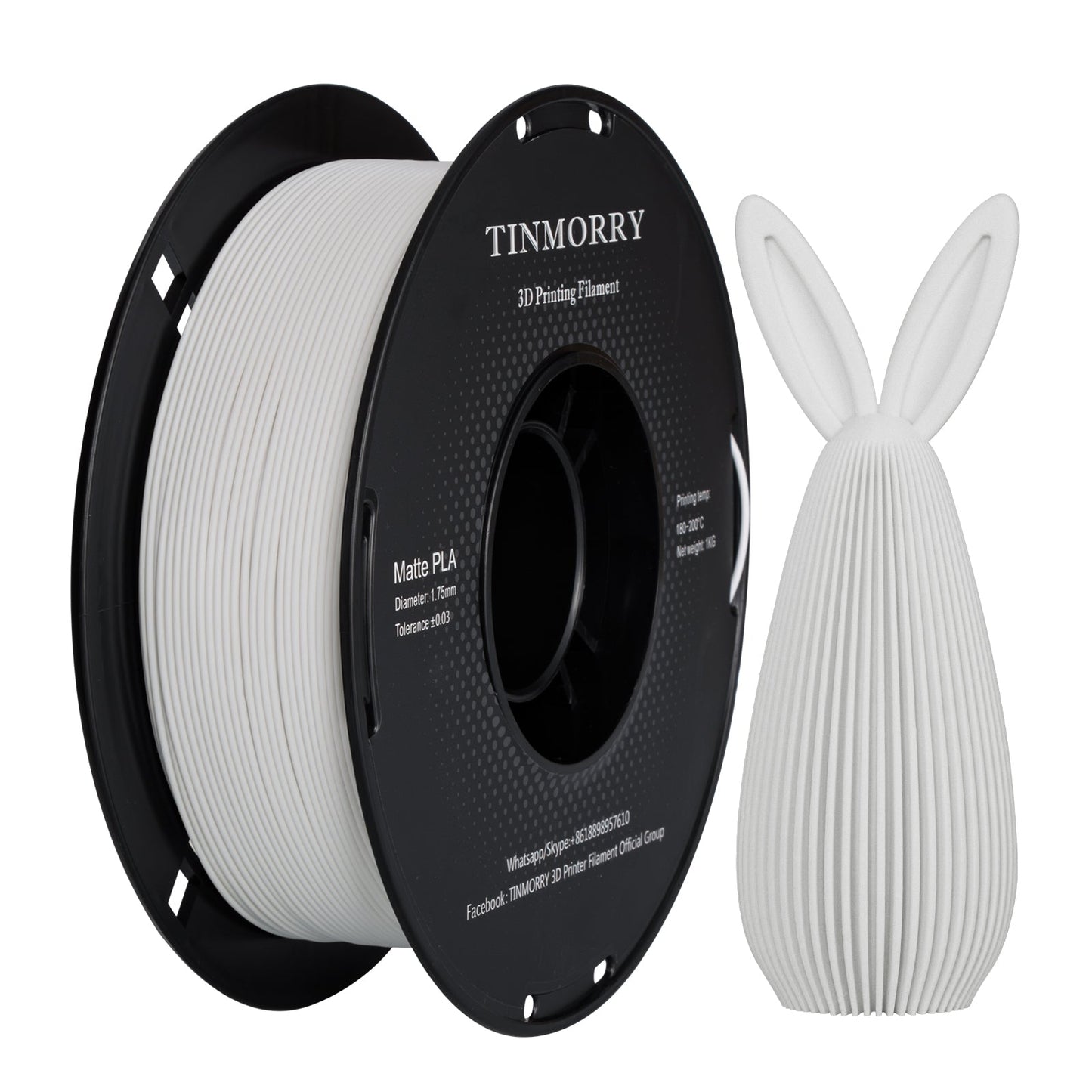TINMORRY PLA Matte Filament 1.75mm 1Kg
