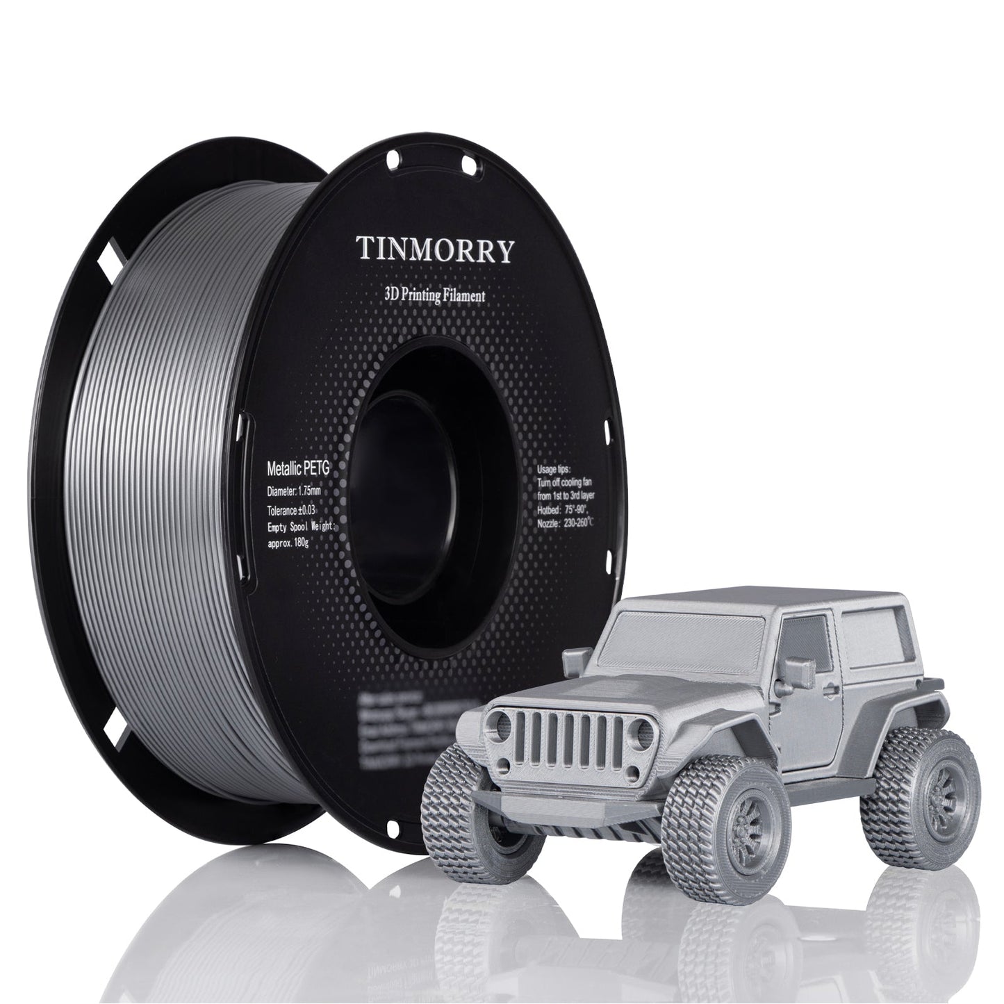 TINMORRY PETG Metallic Filament 1.75mm 1Kg