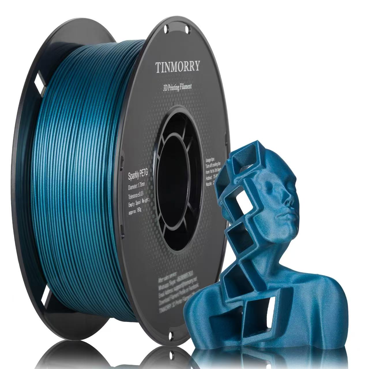 TINMORRY PETG Sparkly Filament 1.75mm 1Kg