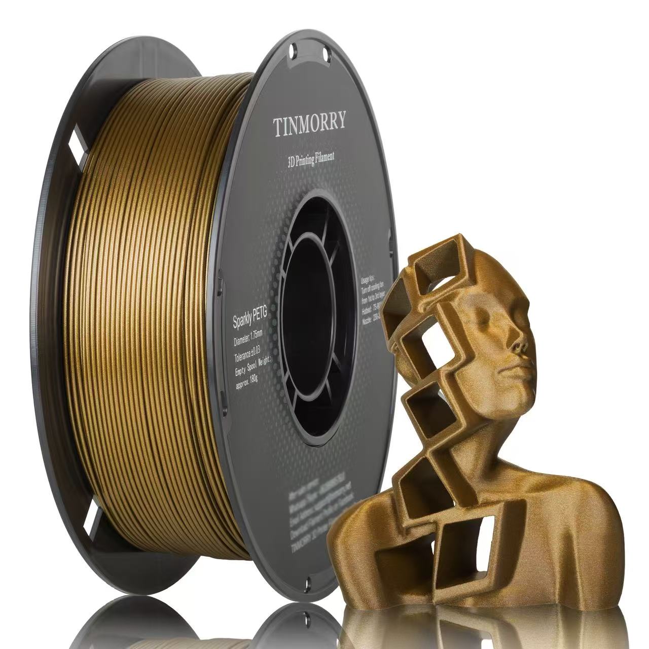 TINMORRY PETG Sparkly Filament 1.75mm 1Kg