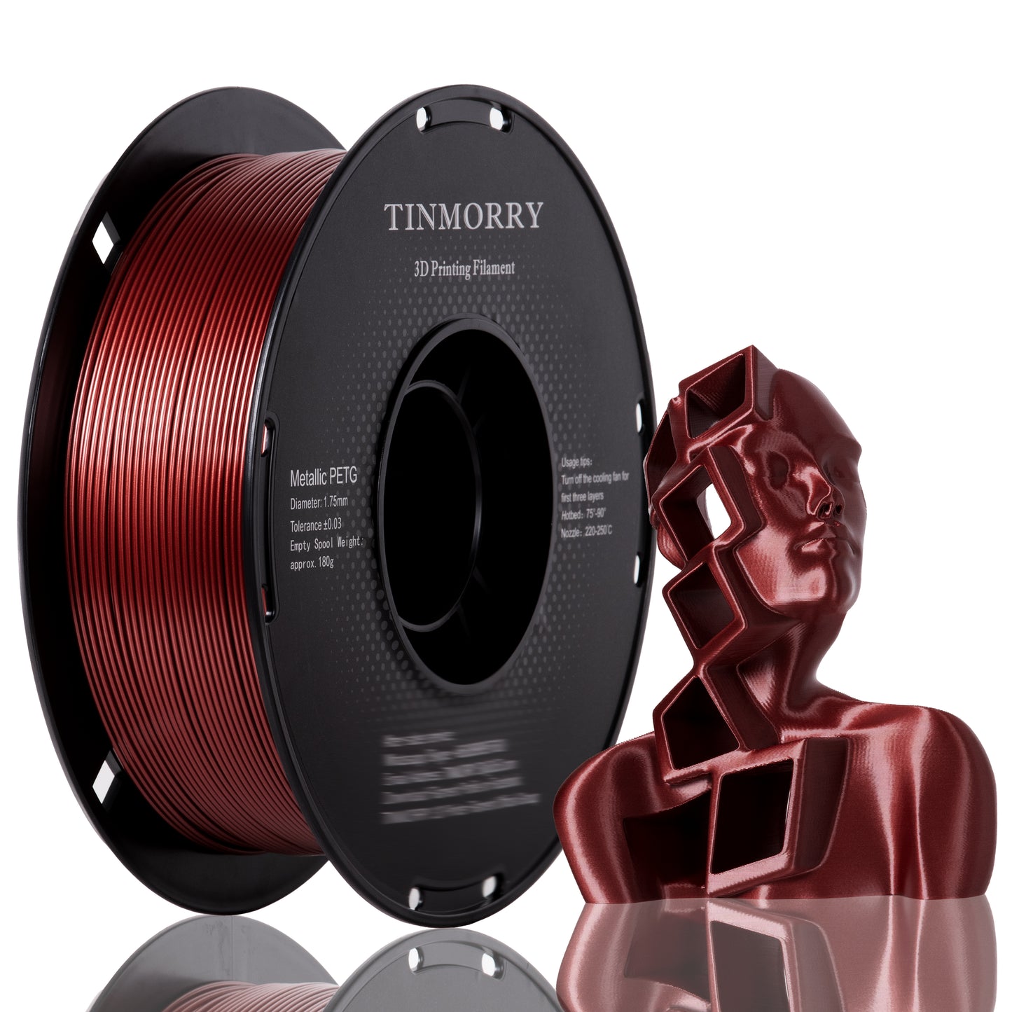 Filament métallique PETG TINMORRY 1,75 mm 1 kg